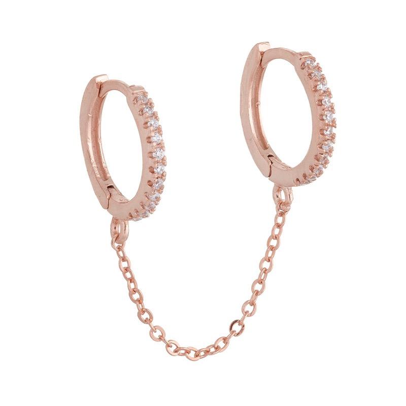 Stainless Steel Cubic Zirconia Hoop Earrings for Women Small Pendant Cartilage Helix Tragus Earring Piercing Jewelry