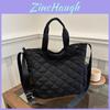 Stylish Large Capacity Tote Bag For Women In Urban Minimalist Design With Plaid Pattern