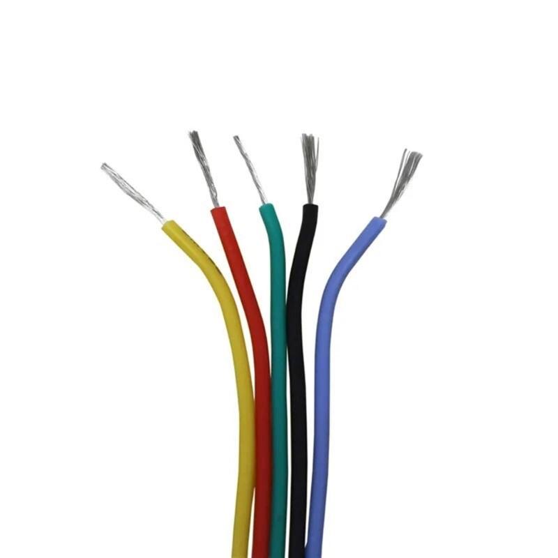5 Spools Electrical Tinned Copper Wire Flexible Silicone Cable Suitable for Batteries and Electrical Connection