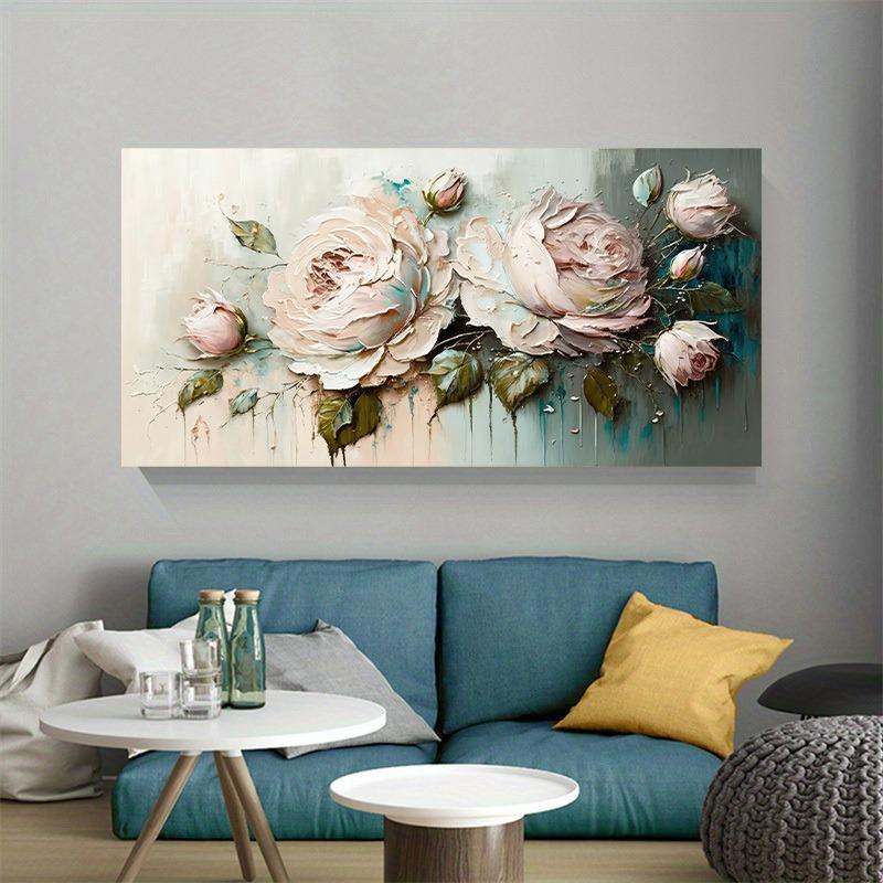 Abstract Blooming Flower Canvas Prints Oil Painting Home Decor Wall Art Watercolor Floral Poster Pictures For Living Room