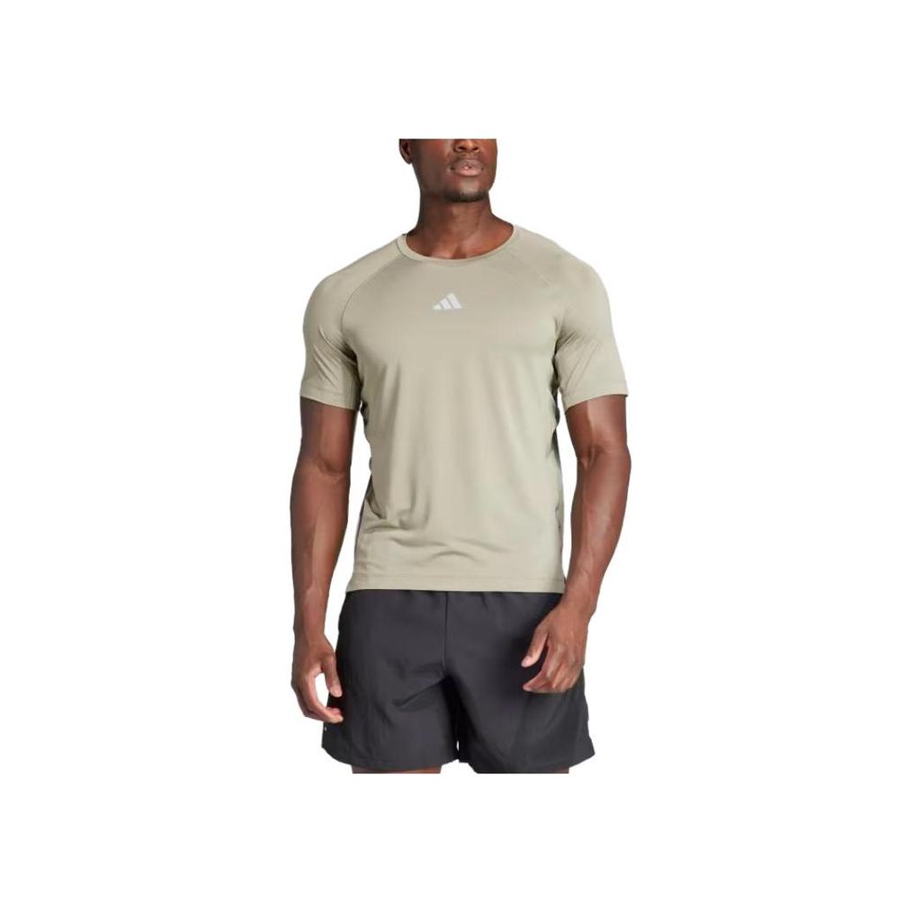 adidas Fitness-Trainingsshirt Silver Pebble Herren Streetwear IR5875