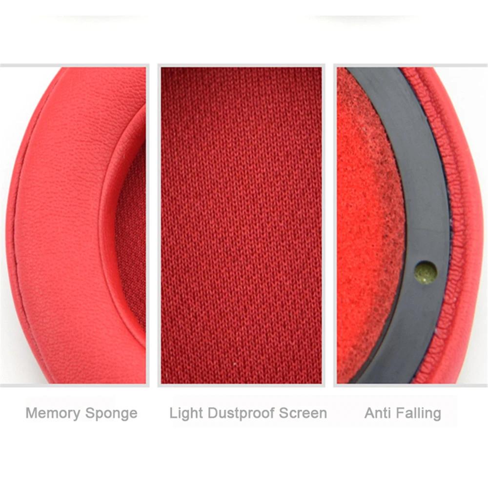 Náhradní náušníky pro Beats Studio 2 Studio 3 z proteinové kůže a paměťové pěny, náušníky, náhradní polštářky do uší pro sluchátka Beats Studio 2 Studio 3.