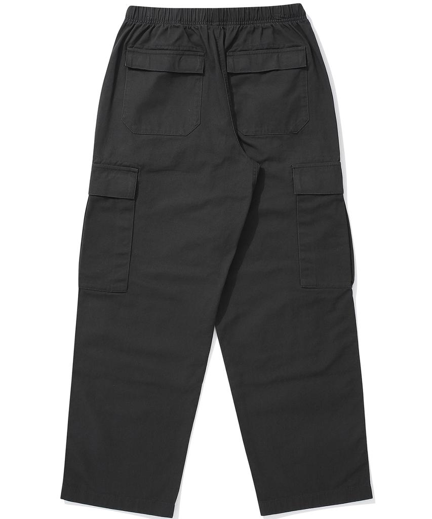 COLUMBIA UNIVERSITY Sl-Label Belted Cargo Cotton Pants Charcoal