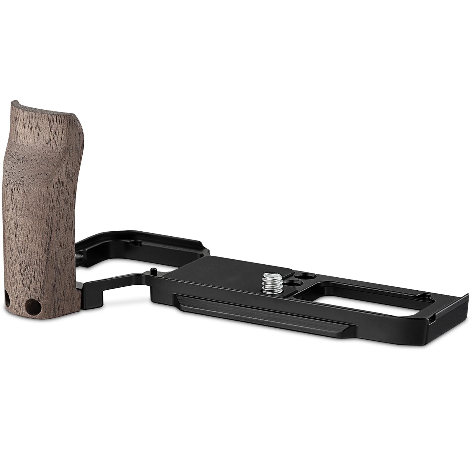 

Haoge Wooden Side Handle for Sony Camera Premium Rosewood Grip with Quick Release Additional Tripod Hole Hand Strap Black A7CR/a7cii - Plate, Mount,