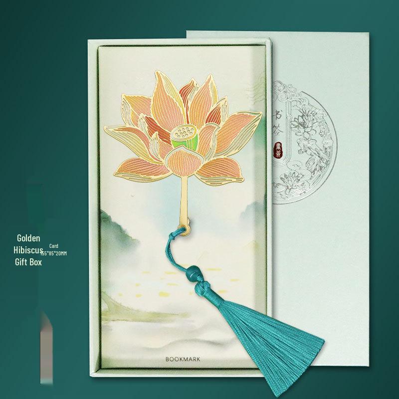 Charming Chinese Style Metal Art Bookmark: Floral, Fauna & Fresh Designs for Teacher's Day
