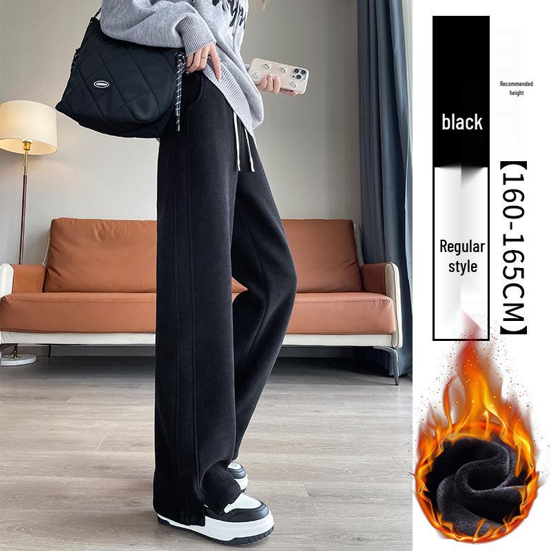 2025 Versatile Lambswool Warm Commuting Pants: Autumn/Winter Plus Velvet Casual Slit Style