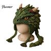 Handmade Winter Ear Protection Hat Animal Crochet Kit, Fantasy Hood DIY Cute Pattern Unicorn Fox Frog Earflap Crafting Kit for Adults Teens Ergonomic