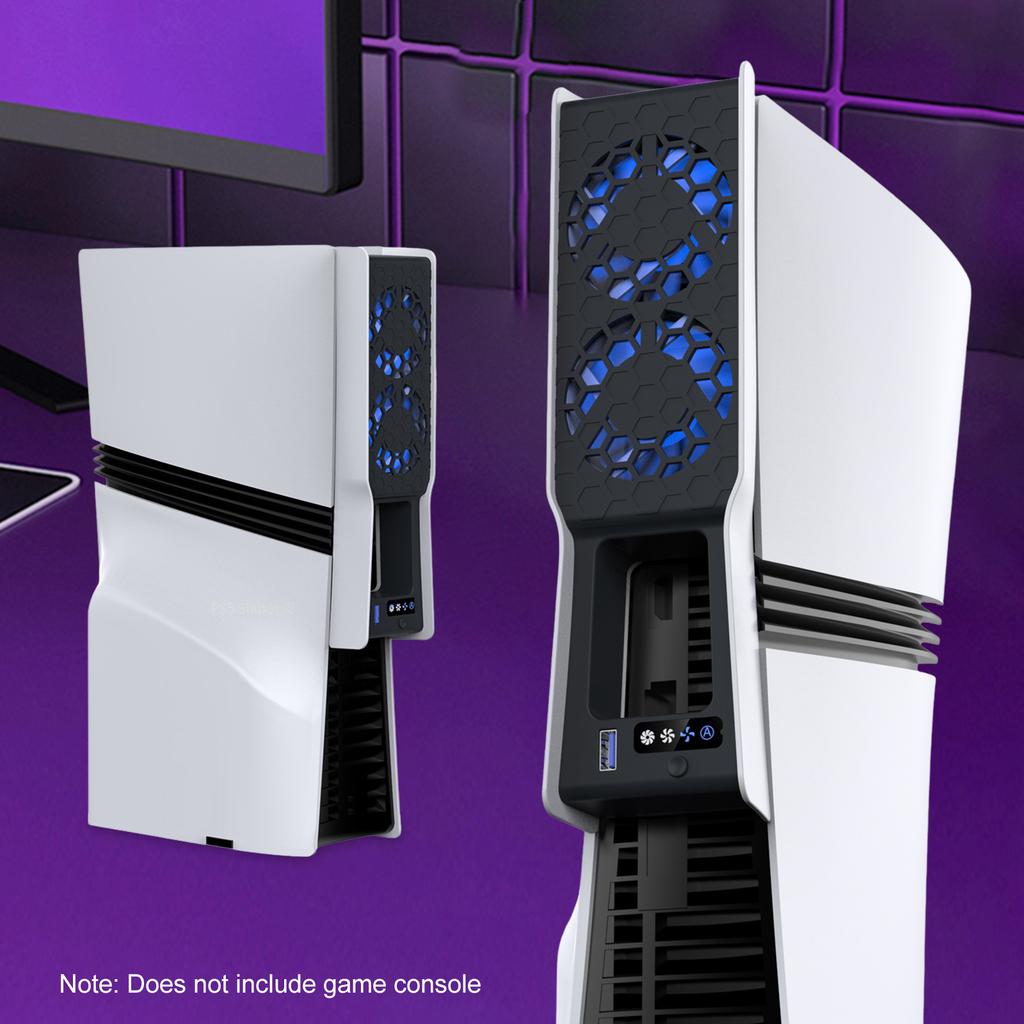 Cooling System with Adjustable Speed External Cooler with LED Light and USB 3.0 Port Compatible for PlayStation 5 Slim/Pro