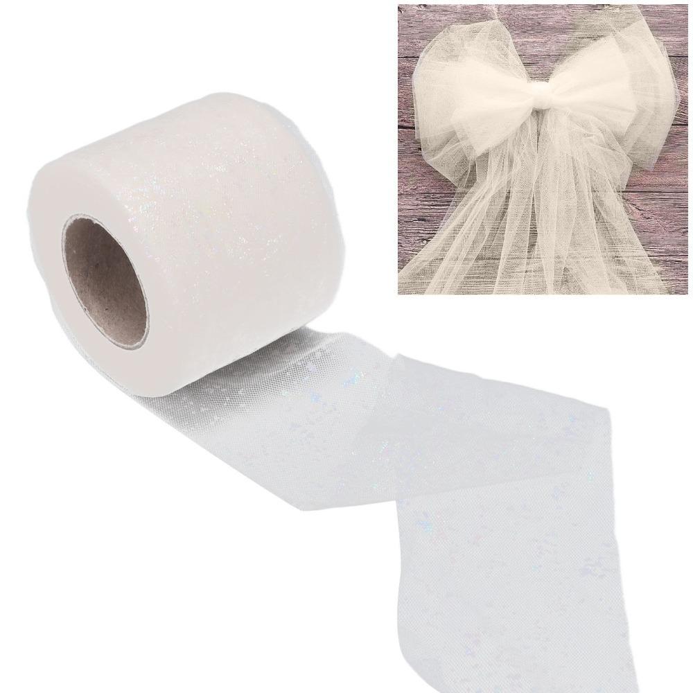 1pcs Abrasion Resistant Tulle Rolls Sequins Embellished Mesh Ribbon Wedding Decor