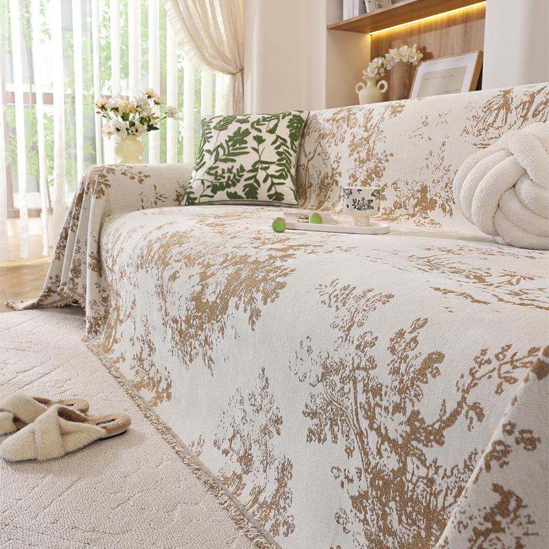 French retro chenille sofa cover cloth towel 2025 new four-season universal full cover cover blanket