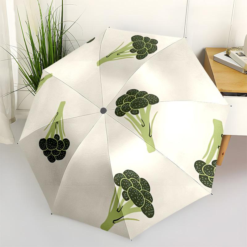 

1pc Broccoli Pattern Automatic Folding Umbrella & Self-Folding Canopy - Heavy-Duty 8-Rib Iron Frame, Birthday, Valentine s Gift yy251231040