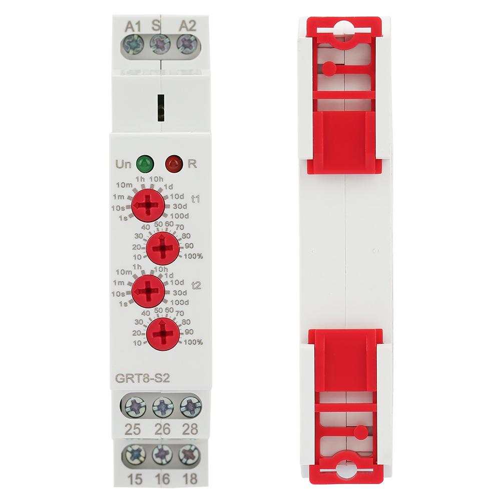 GRT8   Asymmetric ONCelsiusOFF Cycle Timer, AC 220V Delay Control Time Relay, Super Wide Range, S A1 Short Circuit  ing Modes, Compact Size