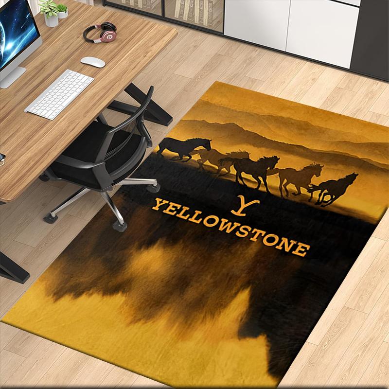 Yellowstone Printed Carpetrugfor Office Chair Living Room Bedroom Kitchen Room Decor Gifts