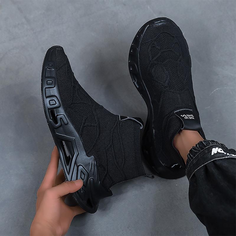Large size new sports shoes high top fly woven mesh blade sports casual shoes blade socks shoes