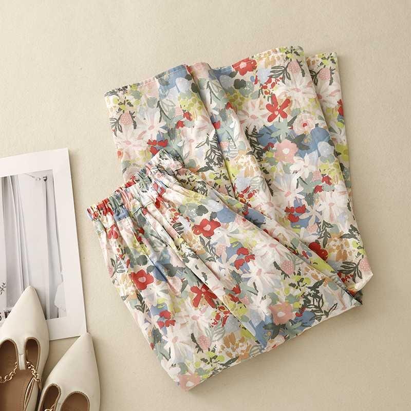 Summer Half-length Floral A-line Skirt