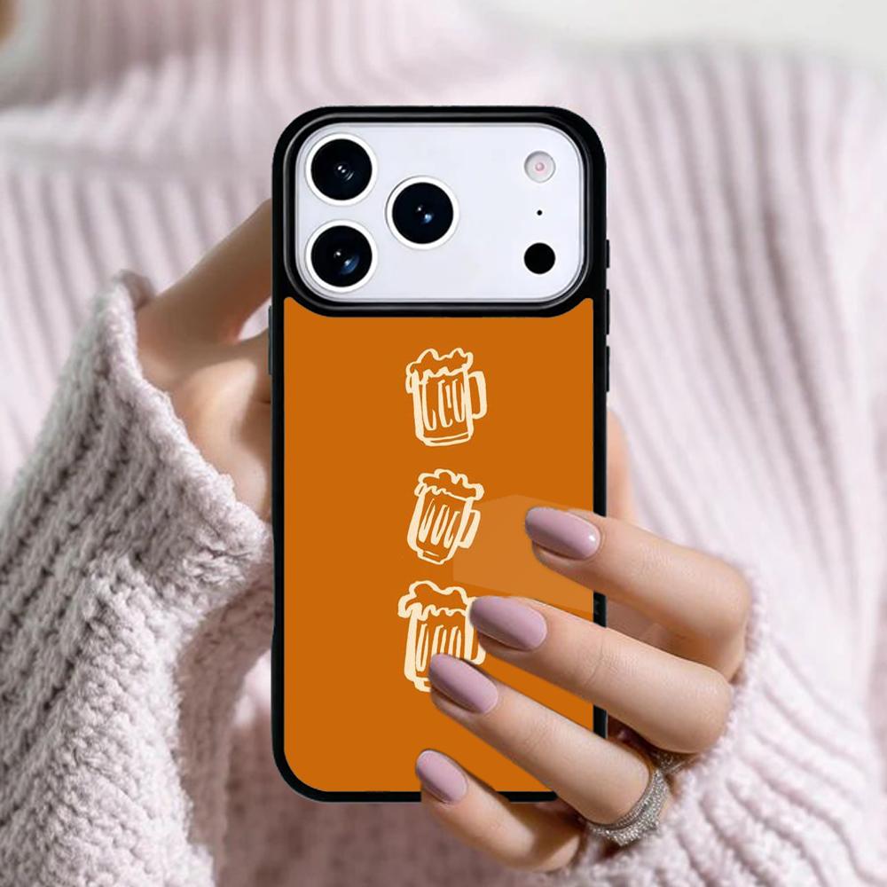 A Glass of Beer Alcohol Phone Case For Apple iPhone 17 Air 16E 15 14 Plus 13 12 11 Pro Max Mini Funda Cover