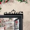 Black Metal Jesus Nativity Scene Corner Decoration Retro Church Holiday Door Ornament