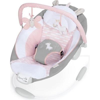INGENUITY Baby Bouncer - Flora - Removable Activity Arch with Toys, 8 Melodies, Soothing Vibrations, Baby Gift