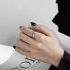S925 Sterling Silver Retro Thai Double Layer Smooth Worn-out Women's Ring - European and American Style.