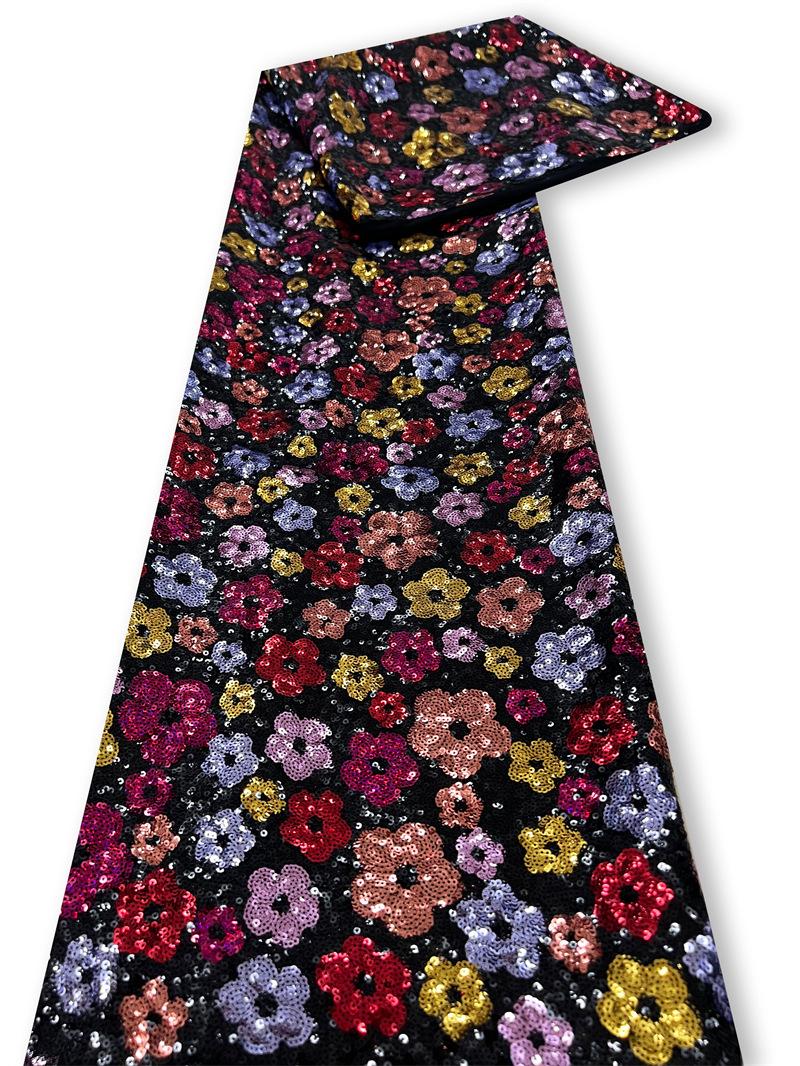 

1/3/5 Ярдов Газ Женское Сценическое Платье Ткань с Пайетками Цветок Сливы Бисер Свадебное Платье Ткань DIY Шитье Сценический Материал 1Yard