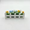 Miniatur Blumen Zaun Pflanzkasten Mini Hochbeet Figure Modell 1/12 Maßstab Puppenhaus Feengarten Dekoration Zubehör