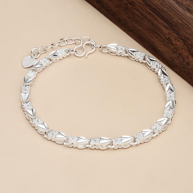 Charms 925 Sterling Silver Bracelets For Women Luxury Designer Heart Shape Adjustable Chain Bracelets Party Fine Jewelry Gifts