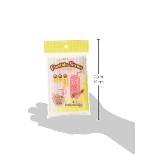 Strix Design Stretchable Straws, 40 Straws, 25cm Extended, 6mm Diameter, Individually Wrapped, Commercial Grade, Flexible, with Cut-Outs, Fits 1L Pape