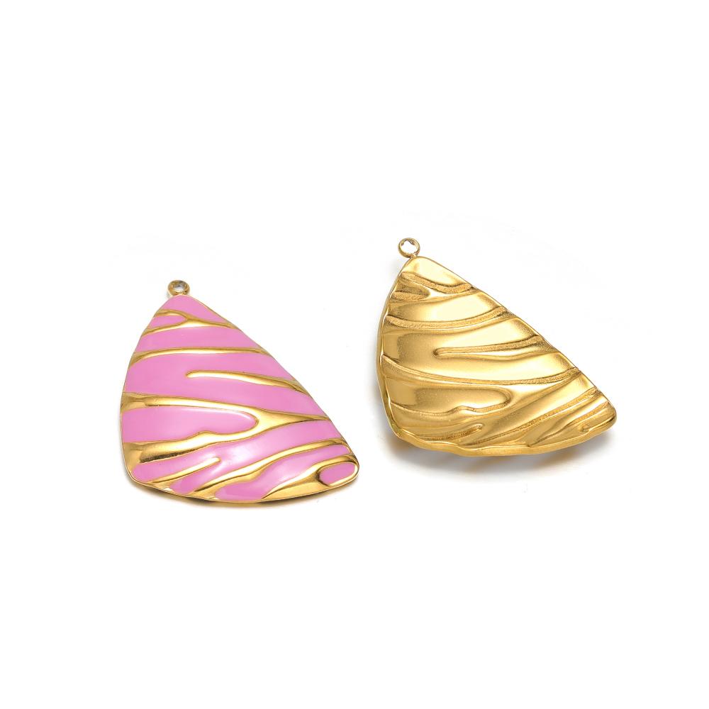 5pcs Stainless Steel Enamel Triangle Charms for DIY Jewelry Findings Necklace Pendant Bracelets Earrings Making Eardrop Supplies