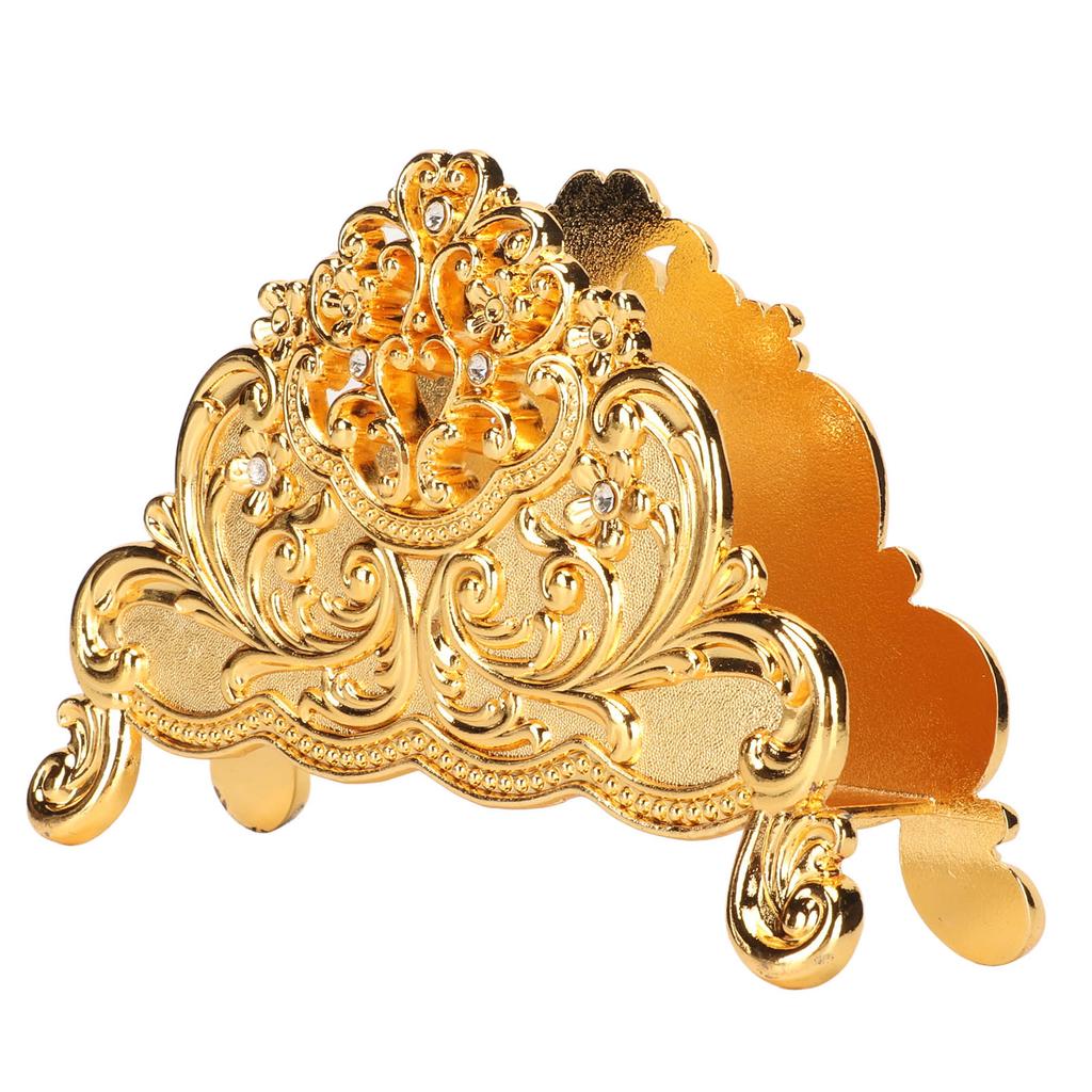 Napkin Holder European Style Metal Hollow Flower Pattern Paper Tissue Holder Freestanding Paper