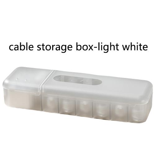 

Data Cable Storage Box Desktop Drawer Mobile Phone Charger Remote Control Charging Winding Organizing Compartments and Fixing белый