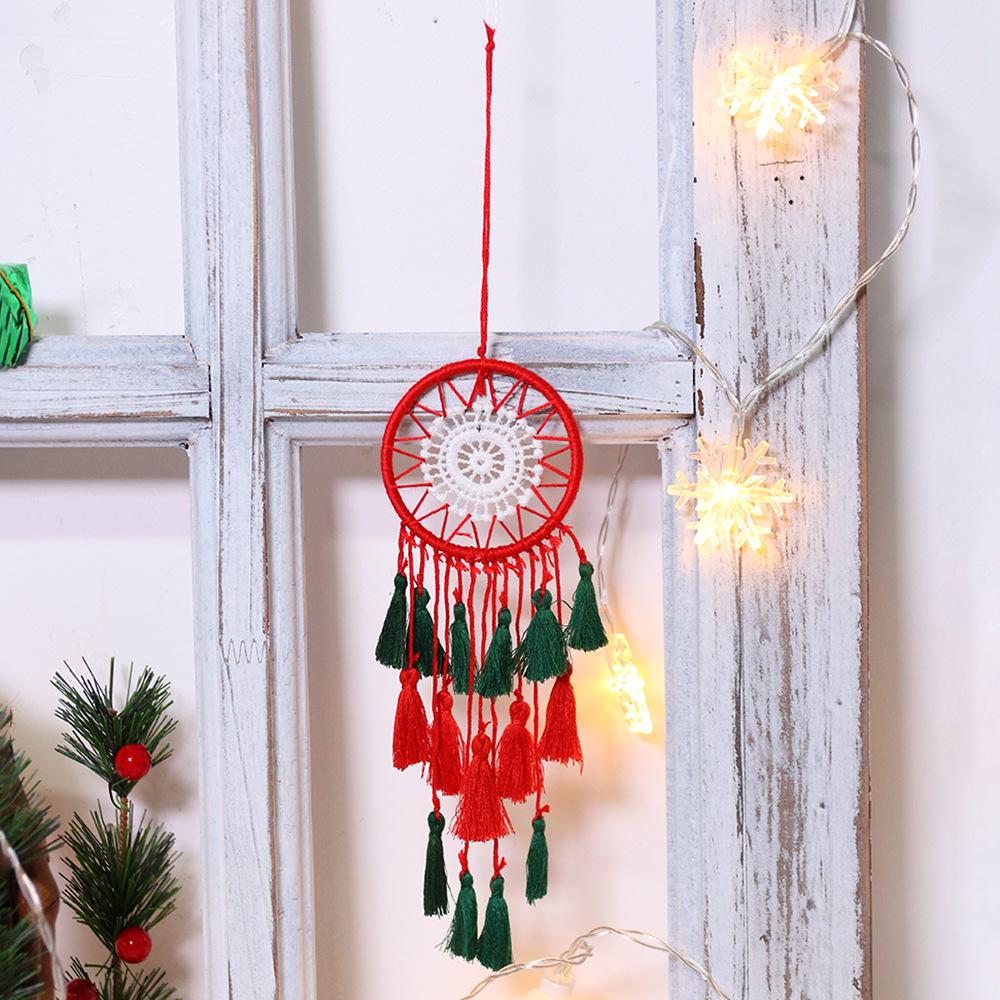 Cross-Border Christmas Dream Catcher Wind Chime: Hand-Woven Pendant Gift for Girls
