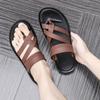 2025 Summer New Men White Leather Sandals Outdoor Comfortable Breathable Sports Casual Non-Slip Beach Luxury Sandals