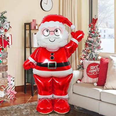 Fóliové balónky Santa Claus - Extra velké 61palcové balónky Santa Clause pro vánoční výzdobu balónky, Vánoční party dekorace