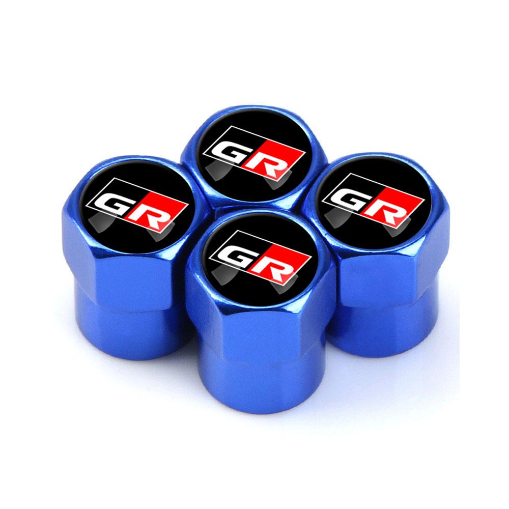 Universal Car Wheel Tire Stem Air Valve Caps Covers DIY Sticker Accessories For GR Gazoo Racing Sport Cars Automobiles Motorcycles Trucks Bike