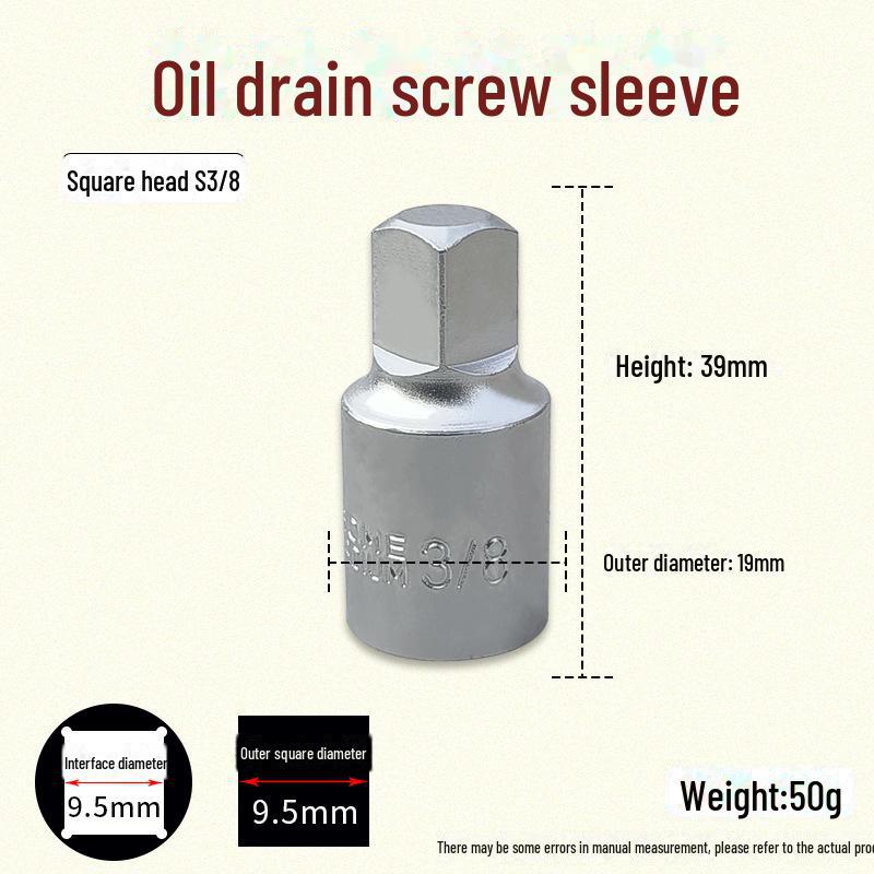 Zestaw śrub do miski olejowej z łbem sześciokątnym i kwadratem 4-kątnym Klucz nasadowy do skrzyni biegów