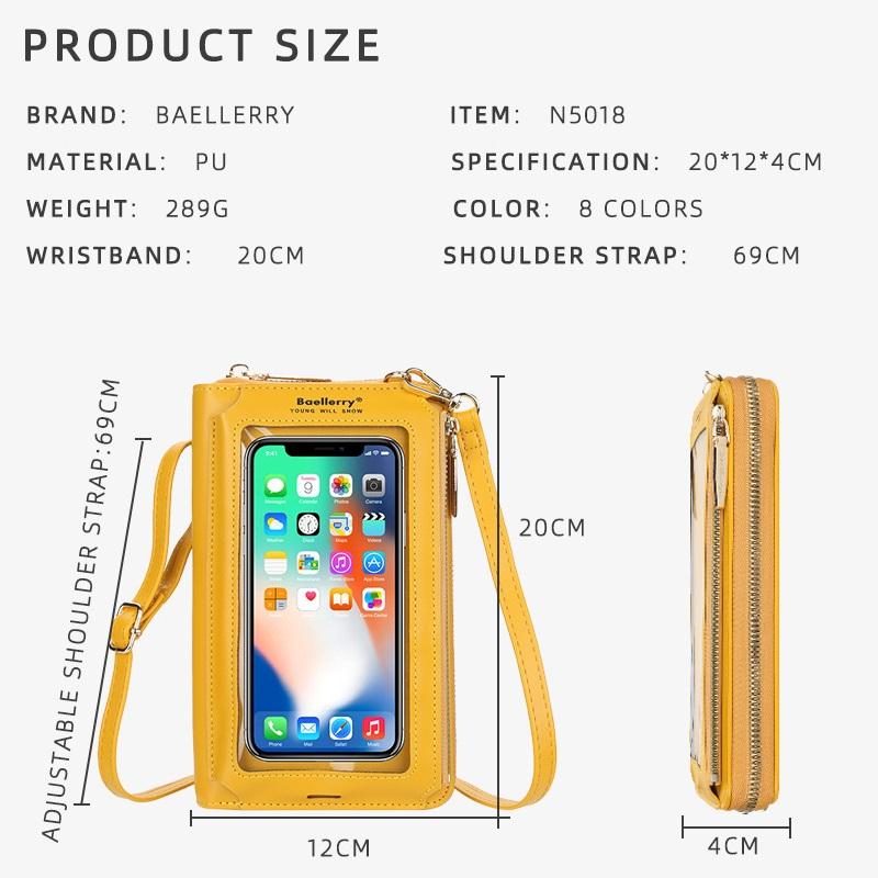 Baellerry Mode Frauen Schulter Taschen Künstliche Leder Telefon Tasche Klassische Design Handtaschen Zipper Umhängetasche Messenger Taschen Geldbörse