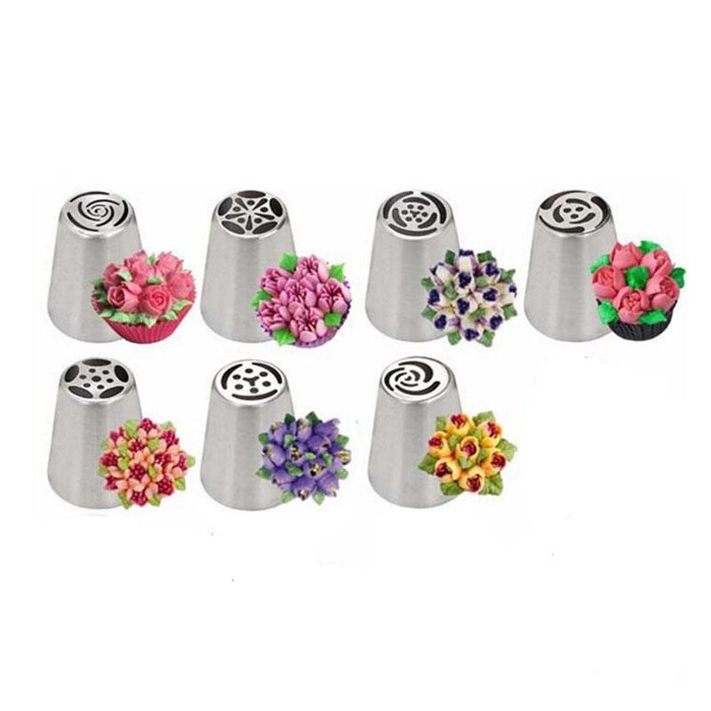 Stainless Steel Russian Tulip Icing Piping Cake Nozzles Cream Pastry Decorating Tips Set Cake Cupcake Confeitaria