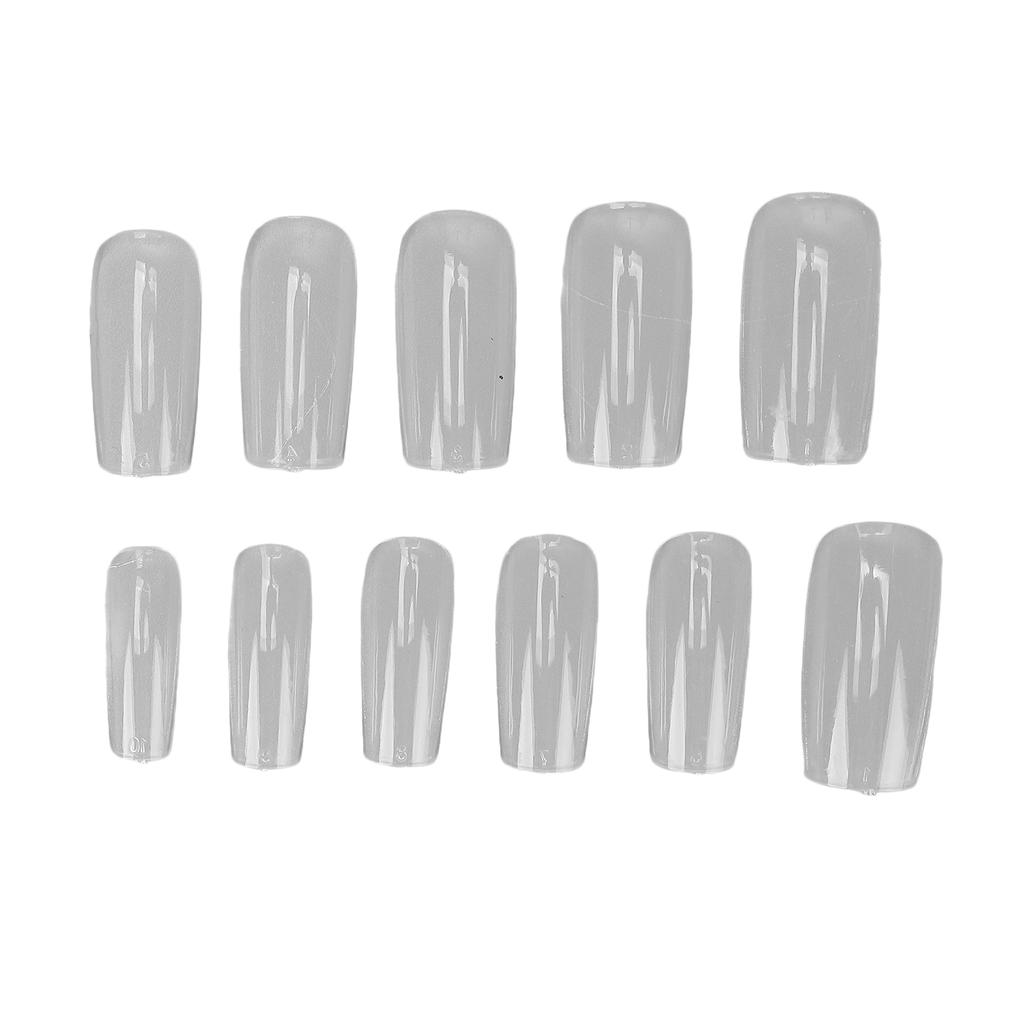 500pcs Nail Tip Professional Home Salon Portable DIY Transparent Fake False Nail Set Accessory for Women