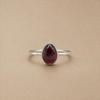 Red Garnet Oval Ring, 925 Sterling Silver Statement Ring, Handcrafted Gemstone Jewelry for Women
