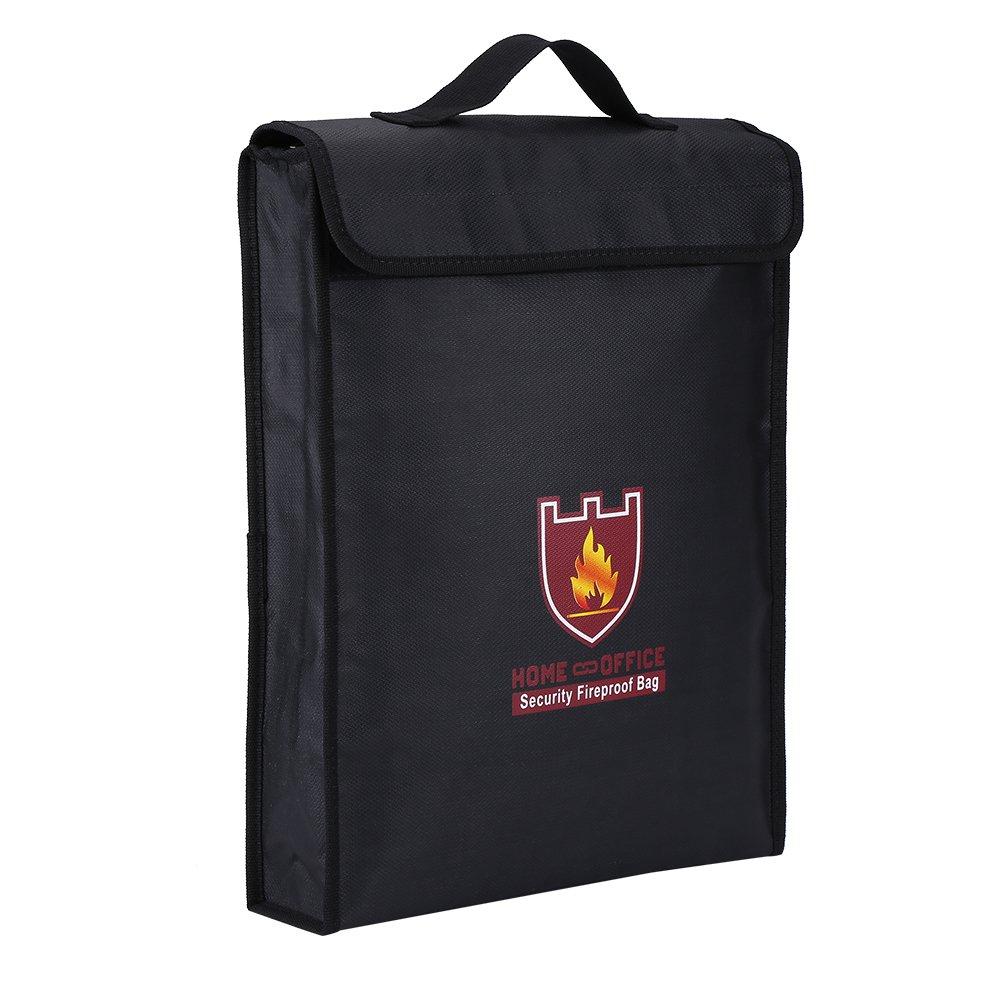 

Fireproof Waterproof Document Fireproof File Valuable Large Fireproof Fits A4 Size and Resistant for and Commuting Bag, Case, Double-Layered Case,