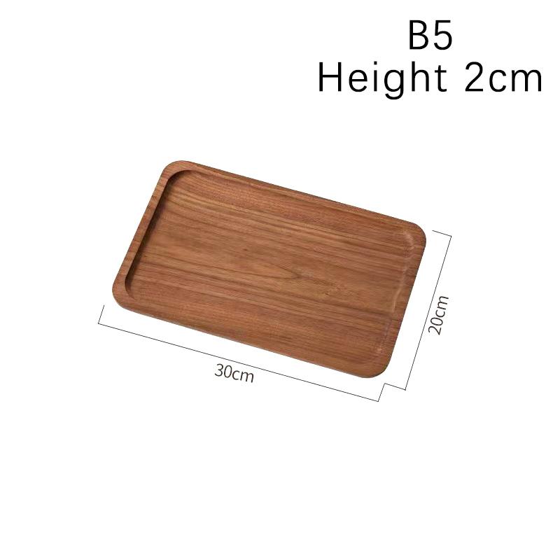 High Quality Wooden Serving Tray Walnut Coffee Tray Saucer Tea Dessert Sushi Fruit Plate Storage Pallet Kitchen Accessories