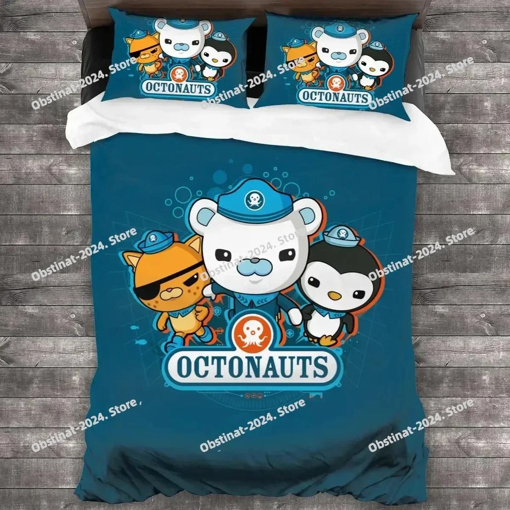 Anime Octonauts Bedding Set Boys Girls Twin Queen Size soft Duvet Cover Pillowcase Bed Kids Adult for Fashion Home bedroom