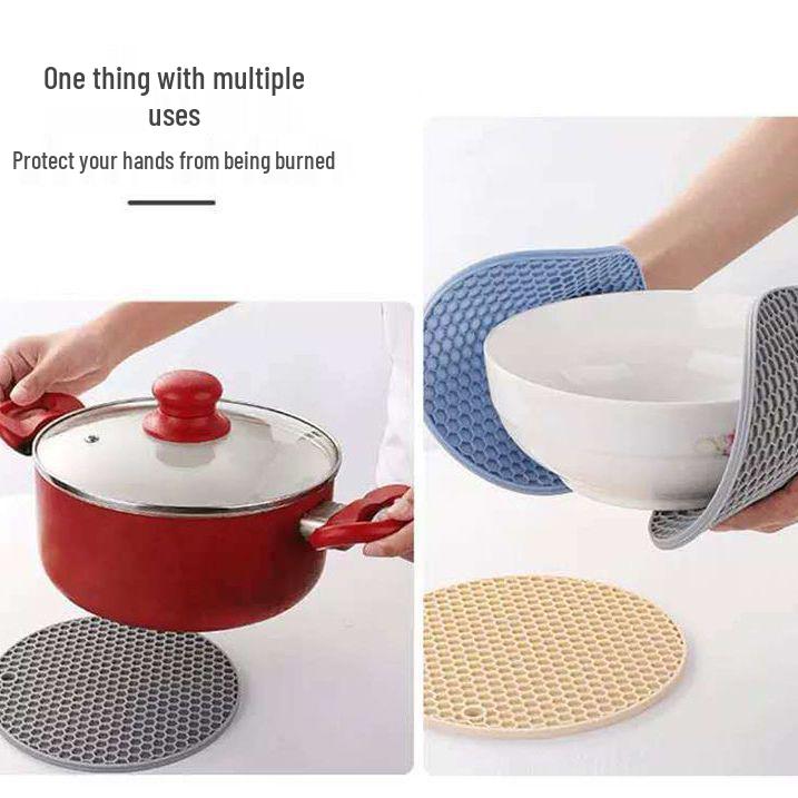 Silicone Heat-Resistant Nordic Table Mat - Anti-Scald Pad for Pots, Casseroles, and Bowls