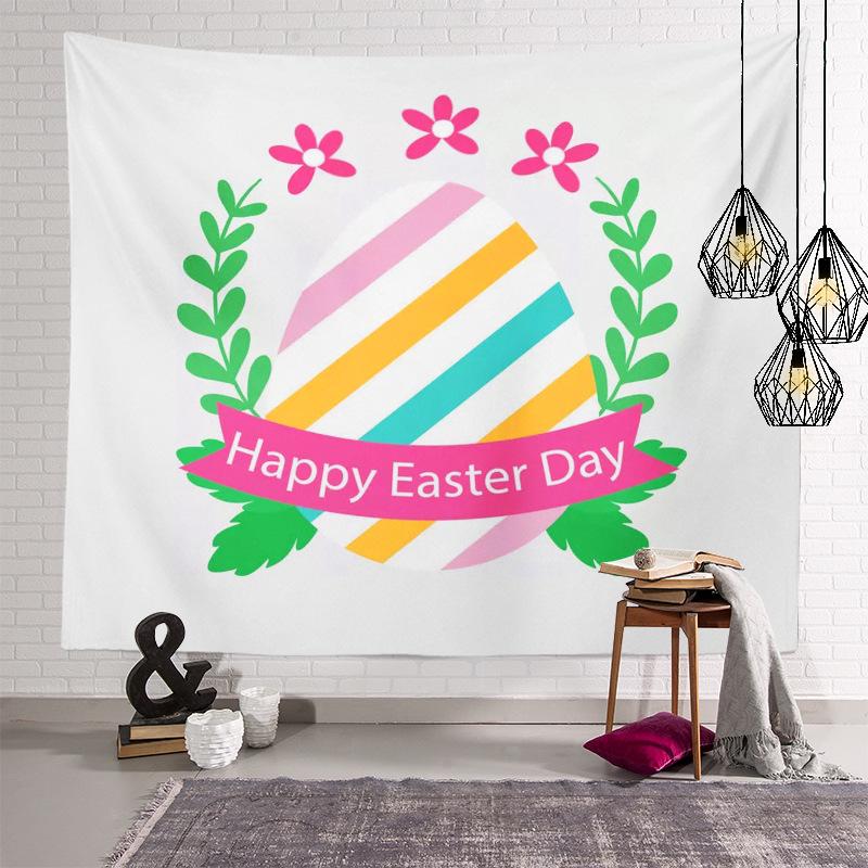 Home Decoration Easter Series of Easter Egg Printing Polyester Tapery Tapestry Is Suitable for Bedroom Living Room Tapiz