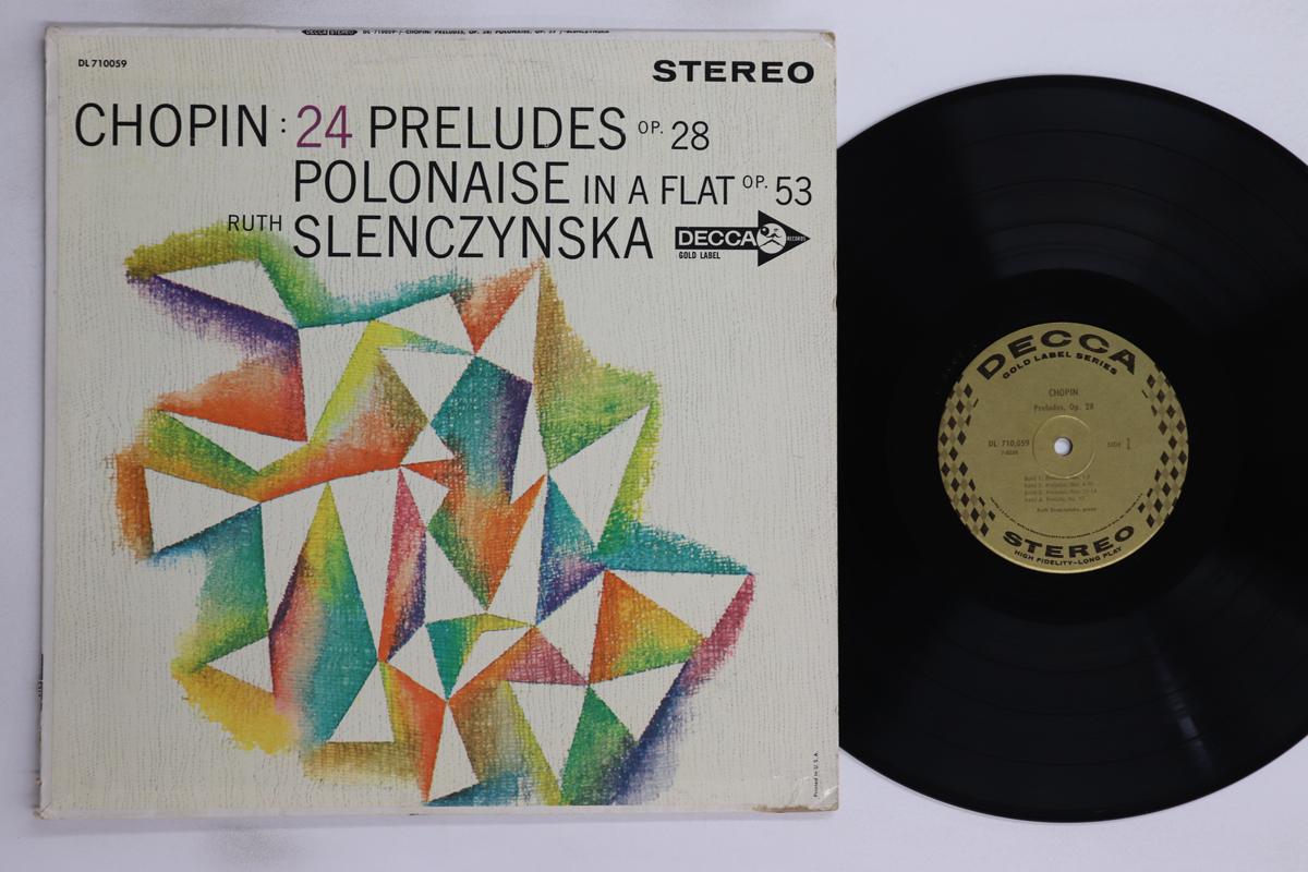 

LP Record RUTH SLENCZYNSKA - Chopin 24 Preludes Op28 / Polonaise DL710059 DECCA US Classical Used