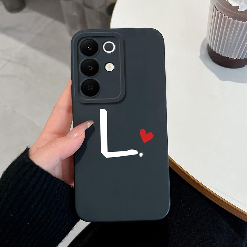 Simple Letter Pattern Phone Case For Oppo Realme C85 Pro C75 C75x C73 C71 C67 C65 C63 C61 C55 C53 C51 C35 Casing Square Matte Silicone Anti Slip Shell