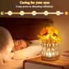 Nightstand Table Lamp Rechargeable Bedroom Bedside Decorative Lamp Crystal Flower Rose For Girl Valentine's Day Birthday Gift