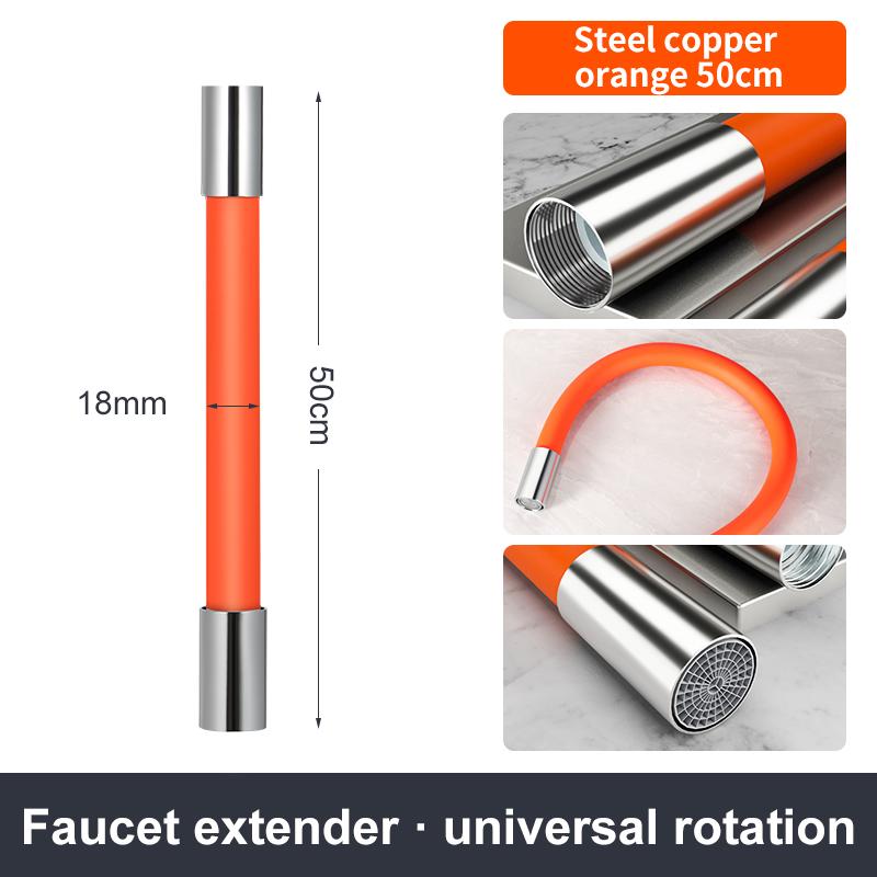 360° Rotating Silica Gel Faucet Extender Flexible Bending Bathroom Faucet Sink Universal Splash Extender Kitchen Accessories