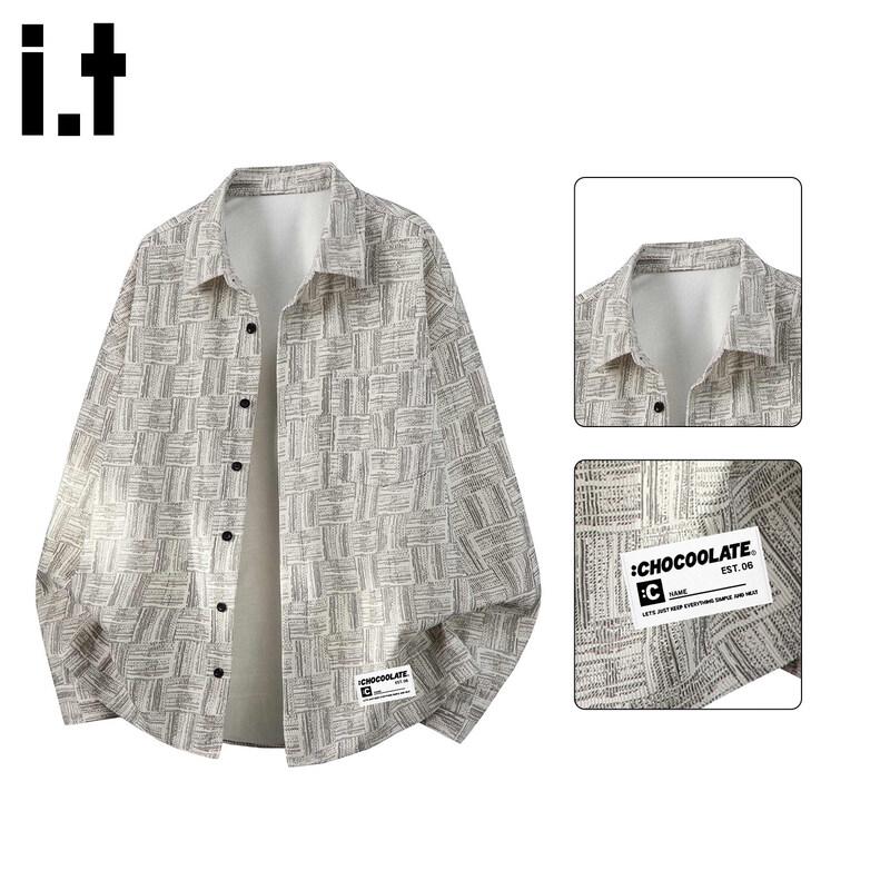 CHOCOOLATE Men s Old Money Style Long Sleeve Lapel Shirt 3XL