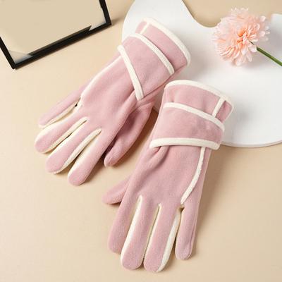 Yousheng Fleece-Lined Riding Gloves Women Windproof Touch Screen Gloves Warm Autumn Winter Gloves with Adjustable Strap for Outdoor Hiking Outings